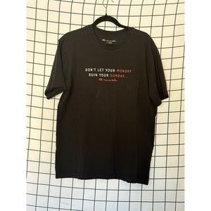 Travis Mathew Men's Short Sleeve "Sunday" Graphic T-Shirt Black • Large